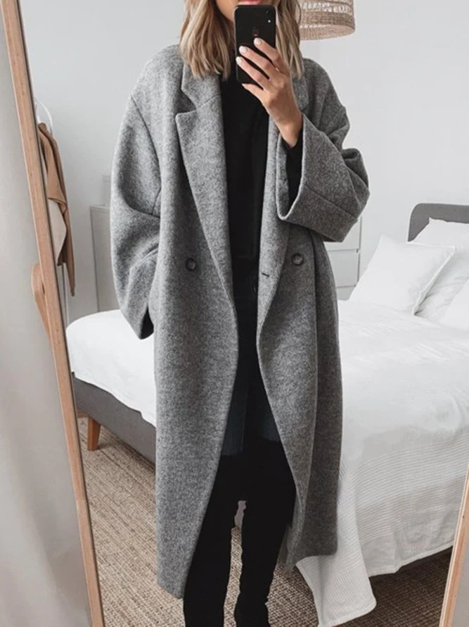 Silvana | Modern and Trendy Long Coat in Vegan Wool