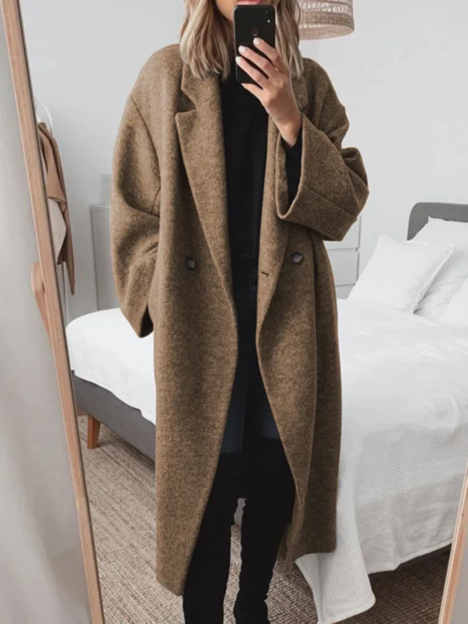 Silvana | Modern and Trendy Long Coat in Vegan Wool